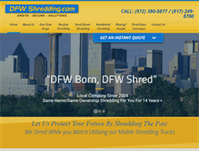 Tablet Screenshot of dfwshredding.com